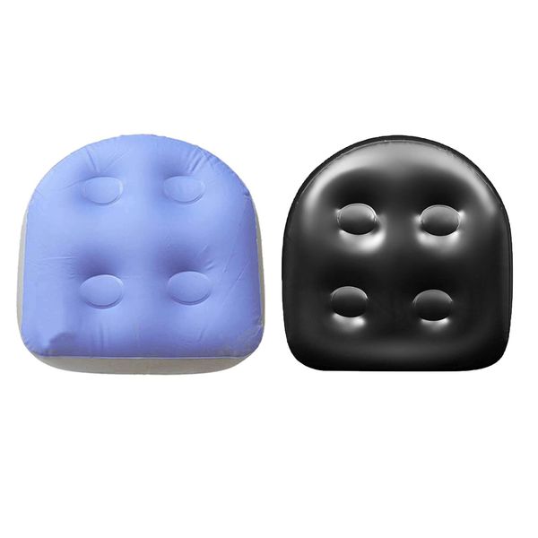 

2pcs jacuzzi spa booster seat inflatable tub pillows with suction cups