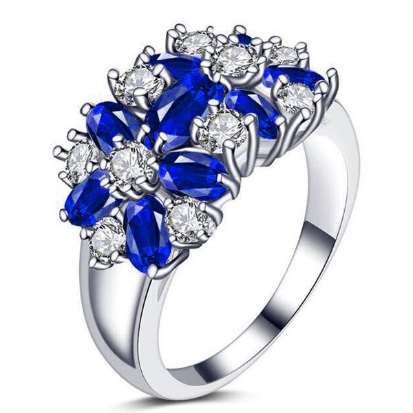 

yayi fashion women's jewelry ring cz zircon silver color engagement rings wedding rings party gift, Golden;silver