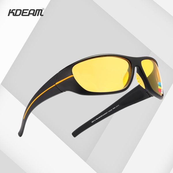 

kdeam ultra-high anti-scratch tr90 polarized sunglasses men 1.1mm lens thickness sun glasses for jogging fishing night driving t200106, White;black