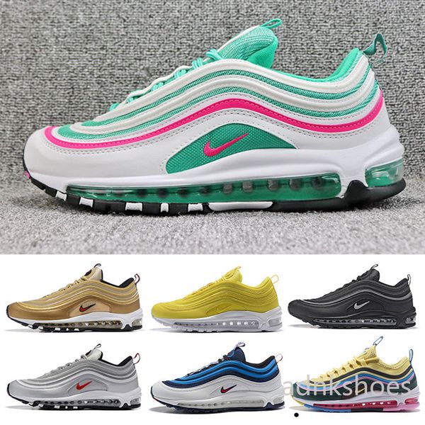 

with box shoes og triple white running shoes og metallic gold silver bullet pink mens trainer women sports sneakers hj41c