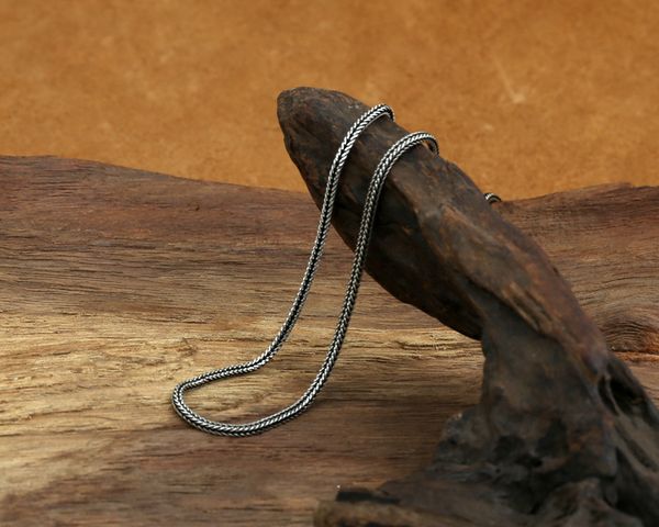 

925 sterling silver necklace for women men 2mm thick fine necklace christmas gifts