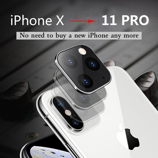 

cgjxsnew protection tempered glass seconds change camera titanium alloy case lens cover for iphone 11 pro max iphone x xs xr seconds change