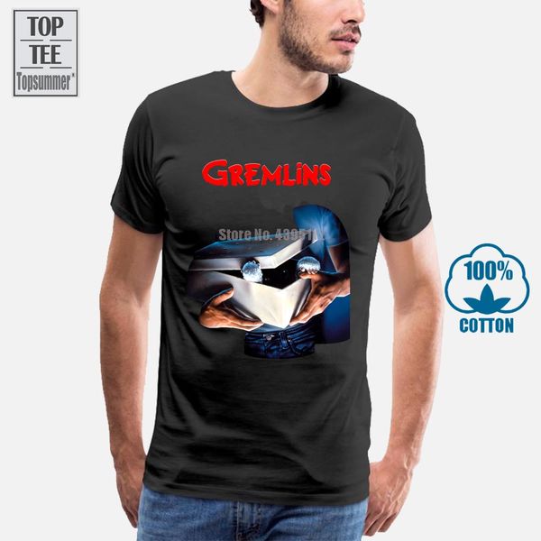 

gremlins 1 movie poster t shirt all sizes black printed men t shirt clothes