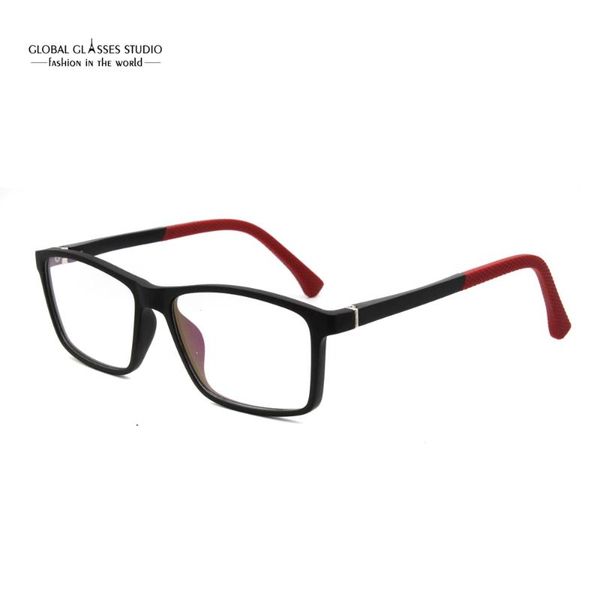 

new italian design stylish and comfortable plastic titanium men eyeglasses 3036-c1, Black