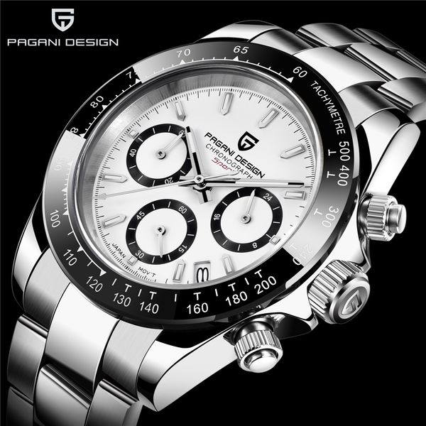 

2020pagani designfashion men quartz watch luxury sports watch men stainless steel 100m waterproof chronograph relogio masculino