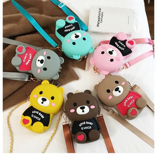

hjkl korea's creative little bear mobile phone bag dinosaur cartoon cute crossbody bag children satchel purse satchel custom bag