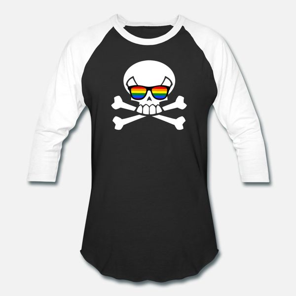

bisexual pirate crossbones bisexuality lgbt prid t shirt men printing tee shirt plus size 3xl clothing loose building outfit shirt