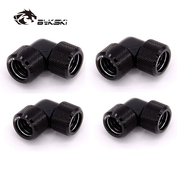 

fans & coolings bykski 4pcs/set computer water cooling 90 degree fitting use for od12mm/od14mm/od16mm tubing hand compression copper