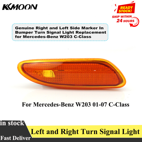 

genuine left and right side light marker in bumper led turn signal light replacement for - w203 01-07 c-class