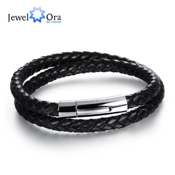 

fashion genuine leather bracelets for men stainless steel bracelets & bangles fashion casual sport accessory (jewelora ba101948, Golden;silver