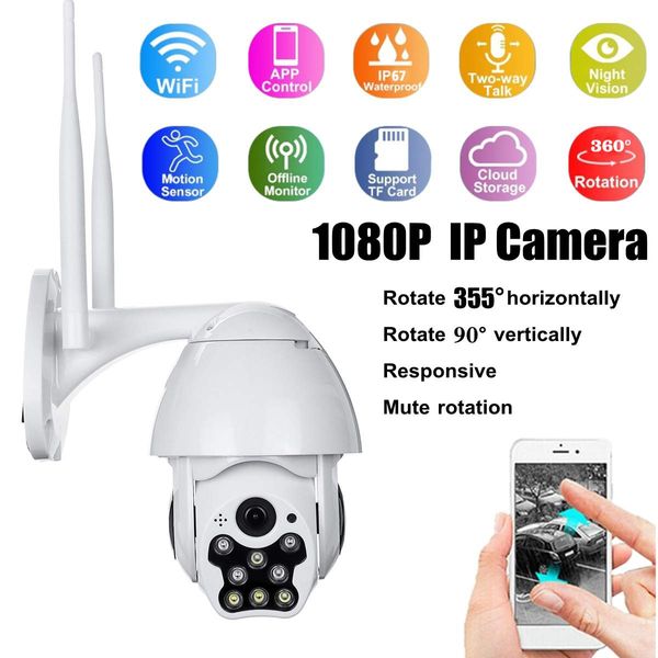 

1080P PTZ IP Camera Wifi Wireless Outdoor Home Security Monitor IP67 Waterproof 5MP Infrared Night Vision Audio CCTV Surveillanc