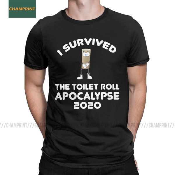

toilet paper shortage t-shirts for men panic 2020 tp roll crisis survivor social distancing cotton tees short sleeve t shirts