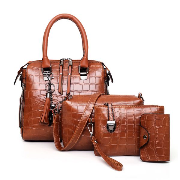 

women's bag women's single shoulder bag handbag cross arm fashion four piece handbag