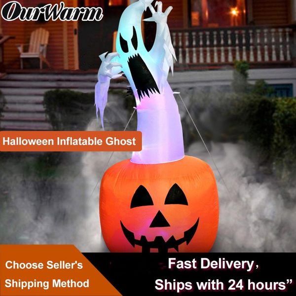 

in stock 180cm halloween decorations inflatable ghost pumpkin outdoor terror scary props inflatable toy haunted house supplies