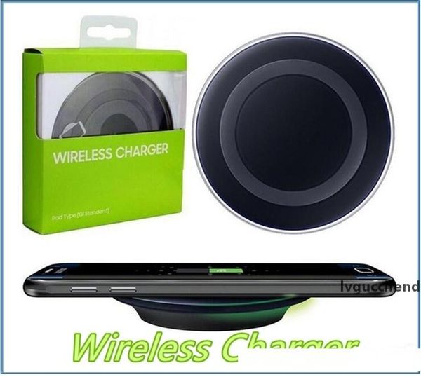 

universal qi wireless charger charging adapter receiver for samsung note galaxy s6 s7 edge s8 mobile phone with package mq50