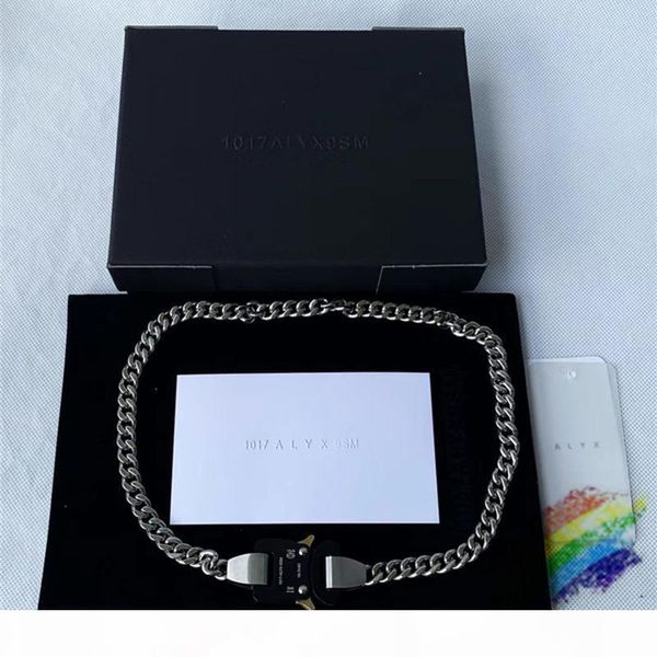 

2020ss 1017 alyx 9sm hero chain necklace men women metal alyx hero chain pearl accessories titanium japanese 1017, Silver
