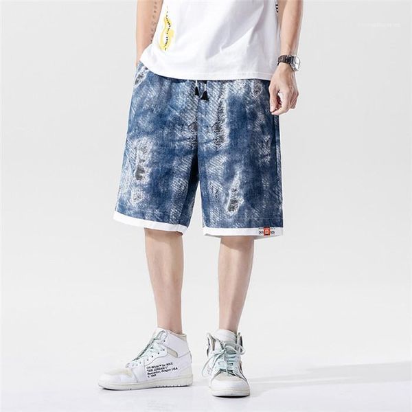 

mens camouflage cargo shorts summer loose mid waist lace up shorts homme skateboard style shorts, White;black