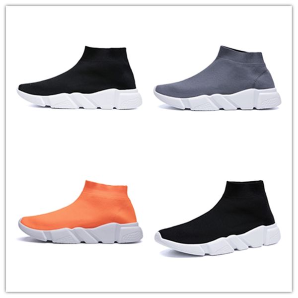 

2020 new paris speed trainers knit sock shoe mens womens sneakers high 17 fw casual shoes 36-46, Black