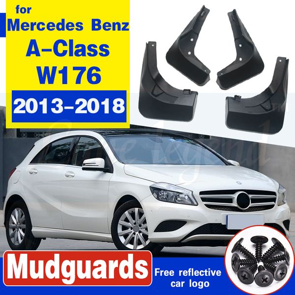 

set molded mud flaps for mercedes benz a class w176 a-class mudflaps splash guards mudguards 2013 2014 2015 2016 2017 2018 a260