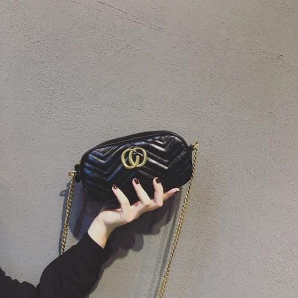 

fashion shoulder bag women chains messenger bag girls casual handbag simple leisure woman new cute black mini grace