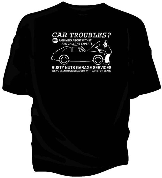 

short sleeve tshirt novelty car troubles 'sfannying about with it and call the experts' humour t-shirtfunny tee shirts