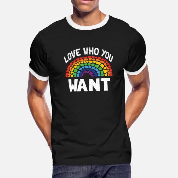 

love who you want rainbow heart lgbt pride month t shirt men print tee shirt size s-3xl standard fit comical spring outfit shirt