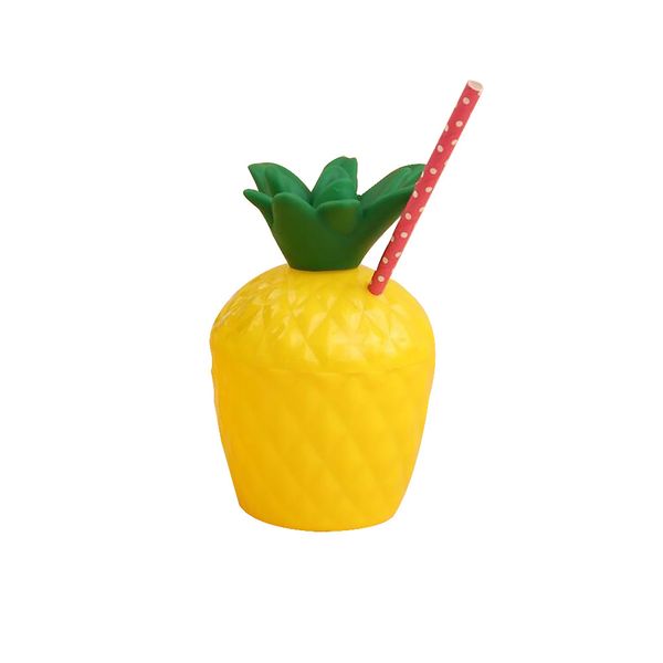 

props gift drinkware beach kids with straw cup cocktail coconut pineapple party