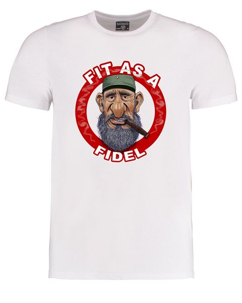 

2019 new summer man tee shirt fit as a fidel- cuban political revolutionary comic caricature men's t-shirt funny t-shirt
