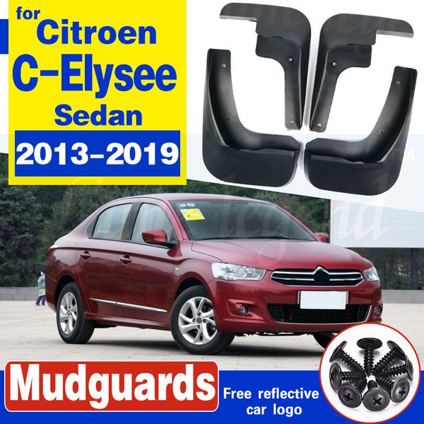 

set car mud flaps for 2013-2019 citroen c-elysee citroen elysee mudflaps splash guards mud flap mudguards fender 2014 2015 2016