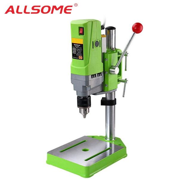 

allsome miniq bg-5156e bench drill stand 710w mini electric bench drilling machine drill chuck 1-13mm ht2600
