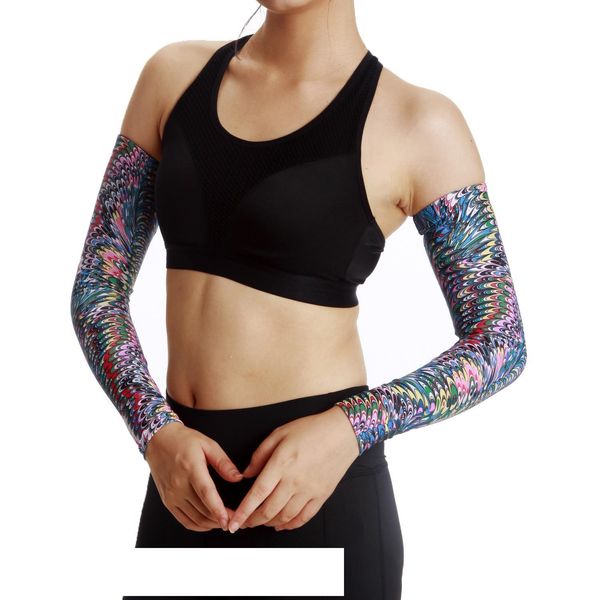 

sun-protective sleeve snake skin antiskid sleeves sports ice silk cool sleeve cycling tattoo protector elbow sleeve