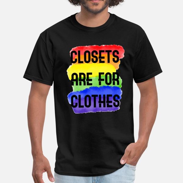 

closets are for clothes gay pride lgb t shirt men customized 100% cotton s-xxxl anti-wrinkle authentic spring autumn unique shirt