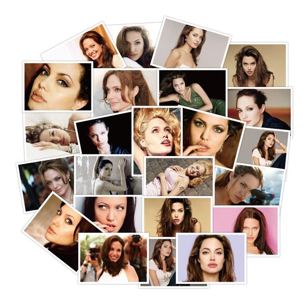 

30pcs/set angelina jolie waterproof stickers for lapbike waterbottle case sticker