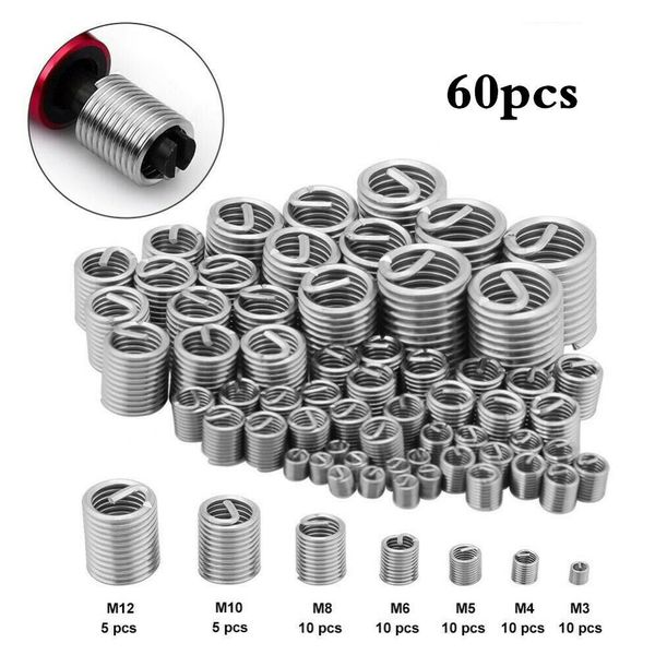 

60pcs home thread insert set stainless steel wire screw sleeve easy install
