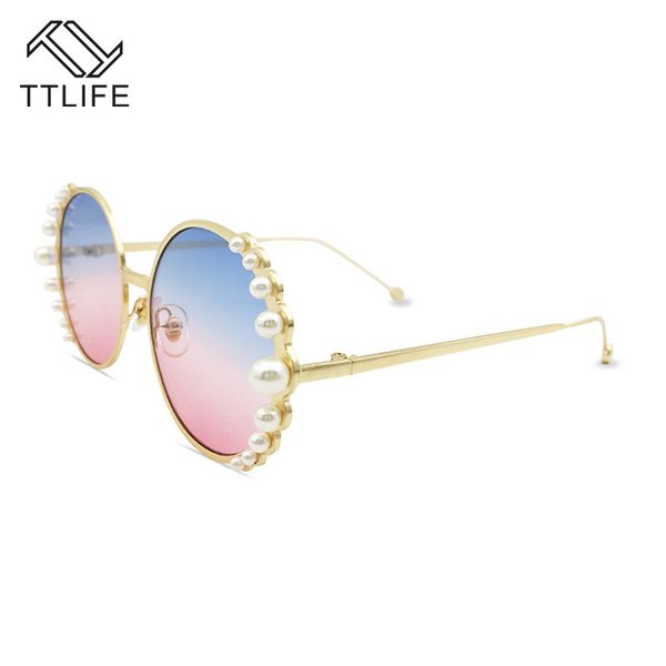 

sunglasseslife children sunglasses pearl frame round vintage boys girls eyeglasses metal sun glasses uv400 baby gafas de sol, White;black