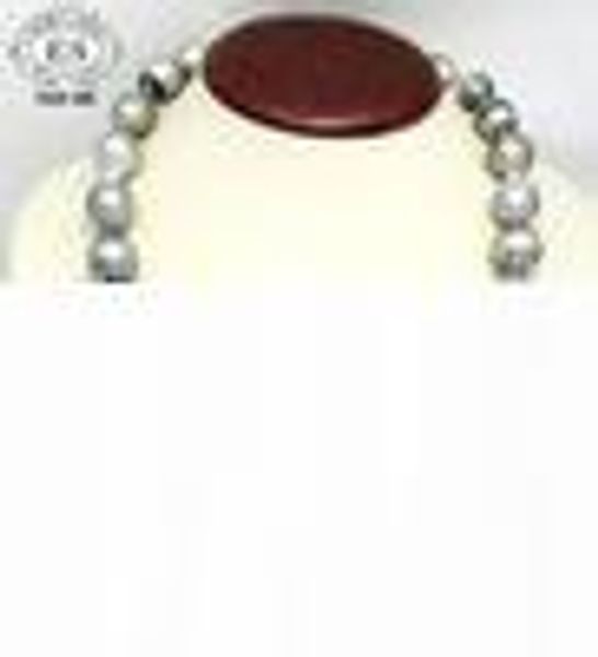 

new fine pearl jewelry rare 15.6mm large silvery tahitian 27pcs pearl necklace, Black