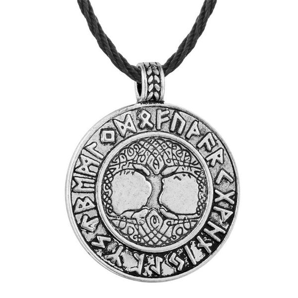 

pendant necklaces tree of life world amulet jewelry viking necklace, Silver