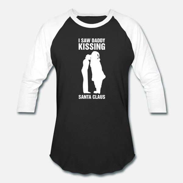 

я видел папа kissing santa claus gay рождество каламбур тенниски мужчин персонализированного хлопок s-3xl ьотта сумасшедшего юмор лето норма