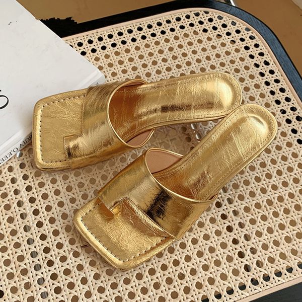 

newdiscvry med heel 4cm women's slippers 2020 suumer women design outdoor vacation slides flip flops shoes ladies footwear, Black