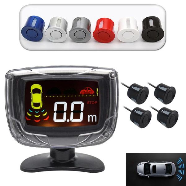 

pz312 car auto parktronic parking sensor system with 4 sensors reversing car parking radar monitor detector led display