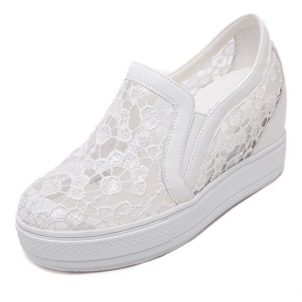 

mesh embroider 2020 spring and autumn new women casual shoes fashion breathable flat shoes sneakers women 34 35 36 37 38 39 40, Black