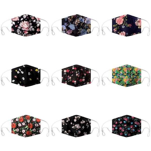 

reusable skull print washable breathable dustproof masks anti smog prective masks one size#978, Black