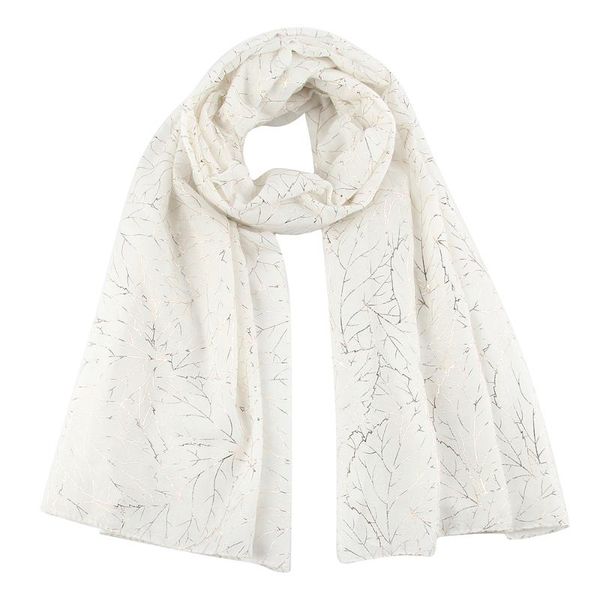 

foxmother new fashion white color tree branch rose gold foil scarfs glitter hijab scarves for womens, Blue;gray