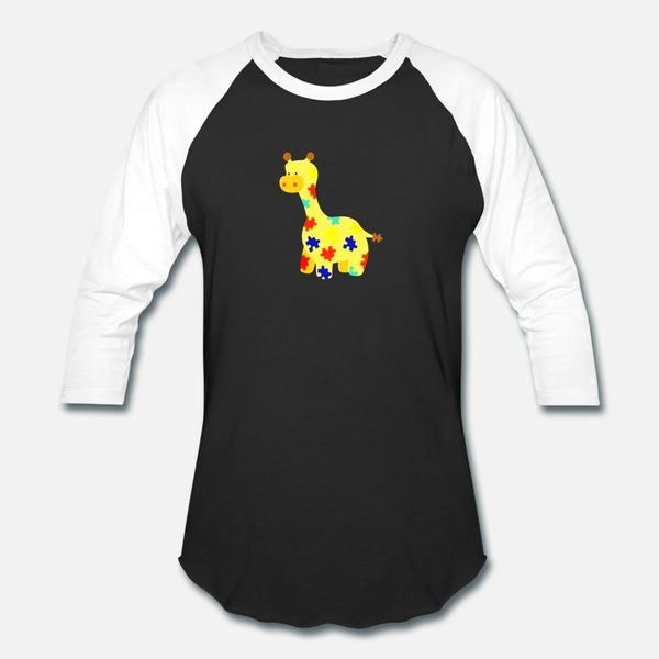 

autism awareness puzzle giraffe shirt t shirt men create cotton size s-3xl formal gift basic spring pictures shirt