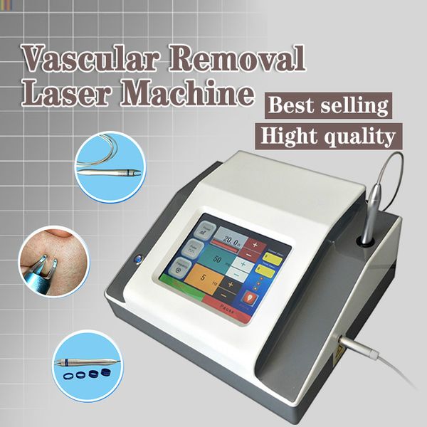 

portable 980nm diode laser with five different spot size 0.2mm 0.5mm 1mm 2mm 3mm spider vein removal machine vascular remover machine, Black