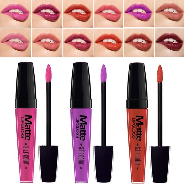 

24 colors waterproof nude matte velvet glossy lip gloss lipstick lip red tint women 8.68g/0.306oz makeup gift