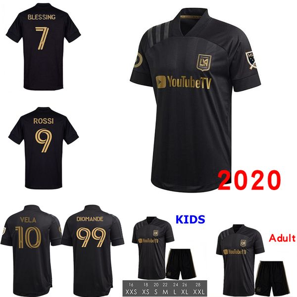 

20 21 los angeles mens fc футбол джерси нью lafc rossi vela главная футбол рубашка blessing diomande с коротким рукавом джерси, Black;yellow
