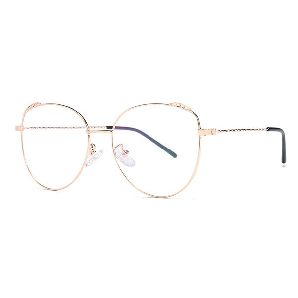 

metal frame clear lens round glasses frame optical men women reading computer eyeglasses vintage glasses optical 18016df, Black