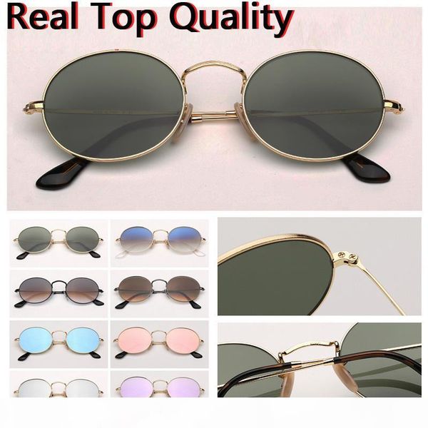 

sunglasses oval designer sunglasses oval round metal real brand sunglasses for women man with leather case, cloth, everything, White;black