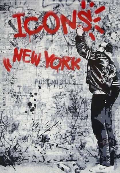 

mr brainwash new york icons 02 home decor handpainted &hd print oil painting on canvas wall art canvas pictures 200813